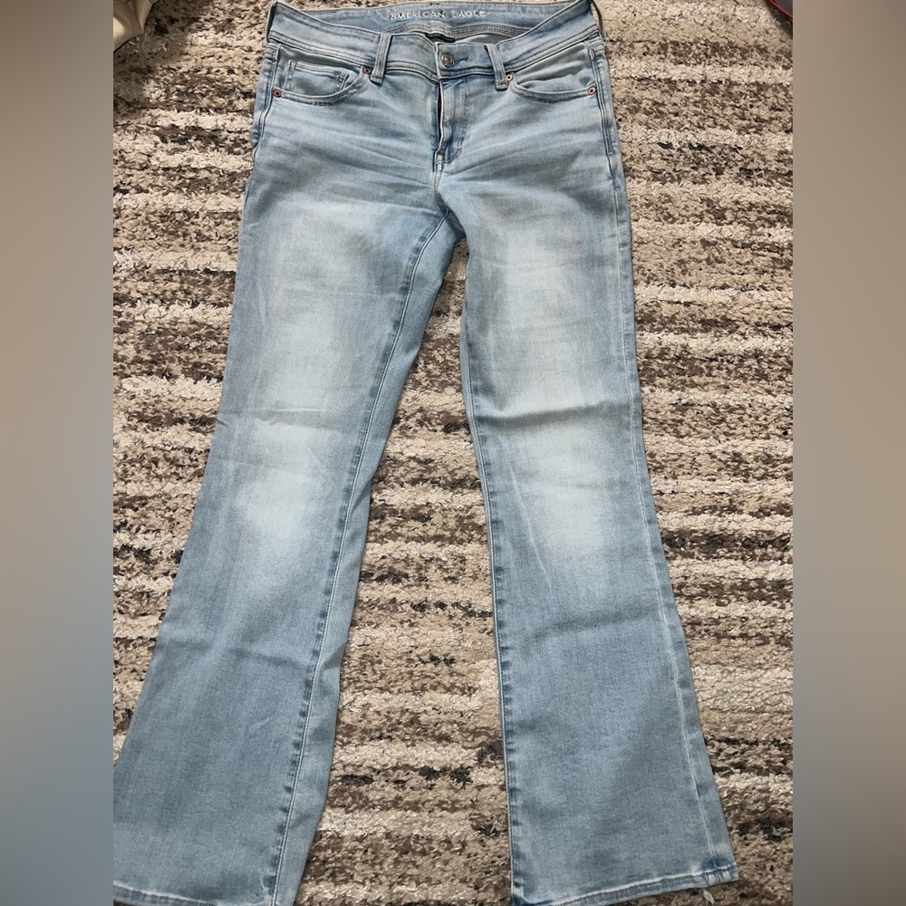 Women's Light Blue Flared AE Jeans